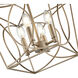 Tracy 4 Light 12 inch Painted Modern Gold Indoor Semi-Flush Ceiling Light